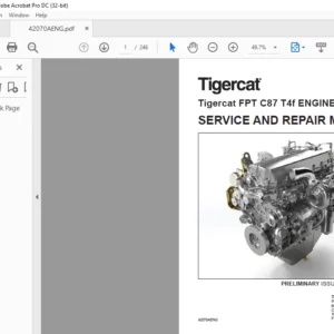 Tigercat FPT C87 T4f ENGINE Service & Repair Manual - PDF DOWNLOAD