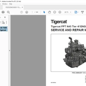 Tigercat FPT N45 Tier 4f ENGINE Service & Repair Manual - PDF DOWNLOAD