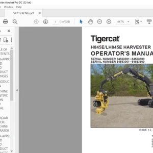 Tigercat H845E LH845E HARVESTER OPERATOR'S MANUAL - PDF DOWNLOAD