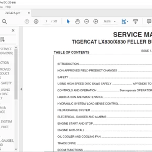 Tigercat LX830 X830 FELLER BUNCHER SERVICE MANUAL - PDF DOWNLOAD