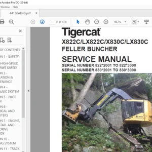 Tigercat X822C LX822C X830C LX830C FELLER BUNCHER SERVICE MANUAL - PDF DOWNLOAD