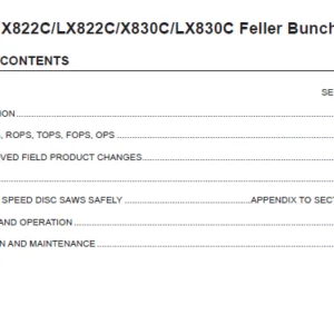 Tigercat X822C LX822C X830C LX830C FELLER BUNCHERS OPERATOR'S MANUAL - PDF DOWNLOAD