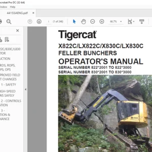 Tigercat X822C LX822C X830C LX830C FELLER BUNCHERS OPERATOR'S MANUAL - PDF DOWNLOAD