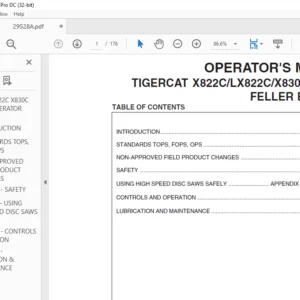 Tigercat X822C LX822C X830C LX830C OPERATOR'S MANUAL - PDF DOWNLOAD