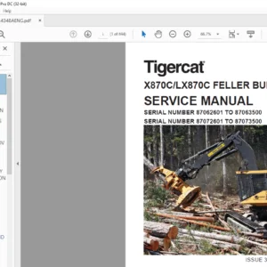 Tigercat X870C LX870C FELLER BUNCHER SERVICE MANUAL - PDF DOWNLOAD
