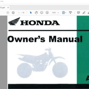 1973 Honda ATC70 Owner's Manual - PDF DOWNLOAD