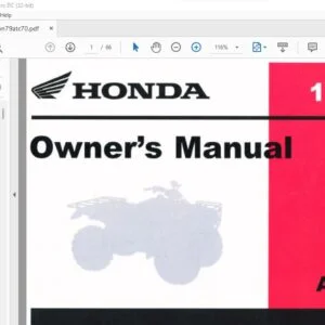 1979 Honda ATC70 Owner's Manual -  PDF DOWNLOAD