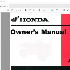 1981 Honda ATC110 Owner's Manual - PDF DOWNLOAD