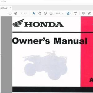 1982 Honda ATC200 Owner's Manual - PDF DOWNLOAD
