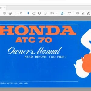 1982 Honda ATC70 OWNER'S MANUAL - PDF DOWNLOAD