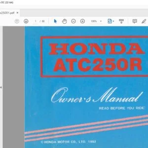 1983 Honda ATC250R OWNER'S MANUAL - PDF DOWNLOAD