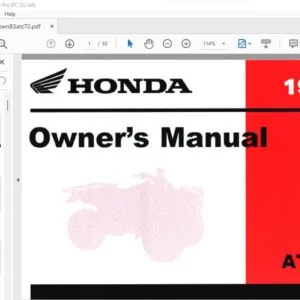 1983 Honda ATC70 Owner's Manual - PDF DOWNLOAD