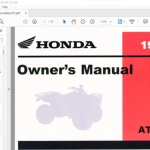 1980 Honda ATC110 Owner's Manual - PDF DOWNLOAD