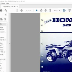 1984 Honda TRX200 Shop Manual - PDF DOWNLOAD