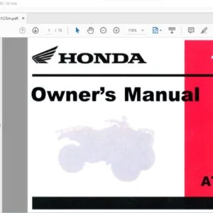 1985 Honda ATC125M OWNER'S MANUAL - PDF DOWNLOAD