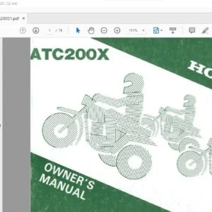 1985 Honda ATC200X OWNER'S MANUAL - PDF DOWNLOAD