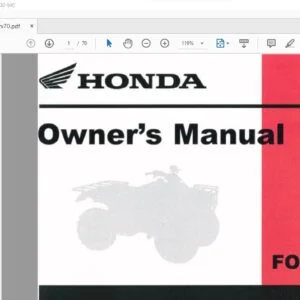 1986 Honda  FOURTRAX OWNER'S MANUAL - PDF DOWNLOAD