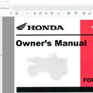 1987 Honda FOURTRAX OWNER'S MANUAL - PDF DOWNLOAD