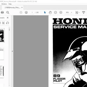 1989 Honda FL400R pilot Service Manual - PDF DOWNLOAD