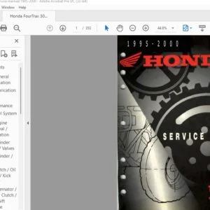 1995-2000 Honda TRX300 TRX300FW Fourtrax Service Manual - PDF DOWNLOAD