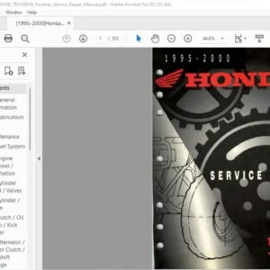 1995-2000 Honda TRX300 TRX300FW Fourtrax Service Manual - PDF DOWNLOAD