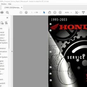 1995-2003 Honda TRX400FW Fourtrax Foreman 400 Service Manual - PDF DOWNLOAD