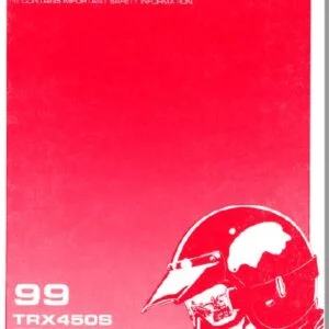 1999 HONDA TRX450S FOURTRAX FOREMAN S OWNER'S MANUAL - PDF DOWNLOAD