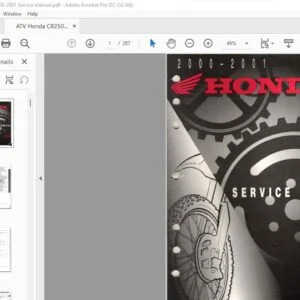 2000-2001 Honda CR250R Service Manual - PDF DOWNLOAD