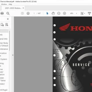 2001-2003 Honda TRX500FA Rubicon Service Manual - PDF DOWNLOAD