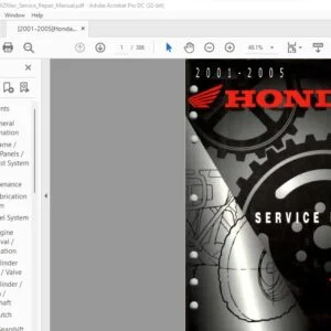 2001-2005 Honda TRX250EX Sportrax Service Manual - PDF DOWNLOAD