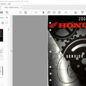 2001-2006 Honda TRX300EX Sportrax 300EX Service Manual - PDF DOWNLOAD