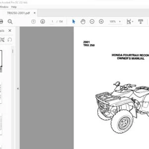 2001 honda  TRX250  FOURTRAX RECON OWNER'S MANUAL - PDF DOWNLOAD