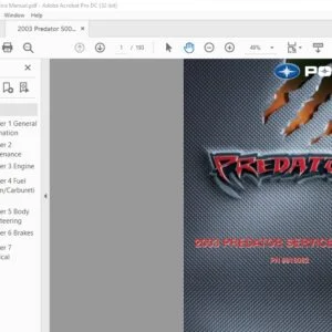 2003 Polaris PREDATOR SERVICE MANUAL - PDF DOWNLOAD