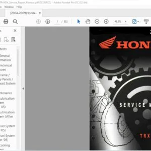 2004-2009 Honda TRX450R ER Service Manual - PDF DOWNLOAD