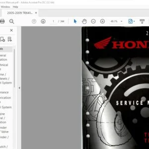 2005-2009 Honda TRX400EX TRX400X Service Manual - PDF DOWNLOAD
