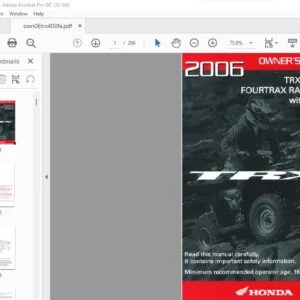 2005 Honda TRX400FAFGA FOURTRAX RANCHER AT with GPScape OWNER'S MANUAL - PDF DOWNLOAD