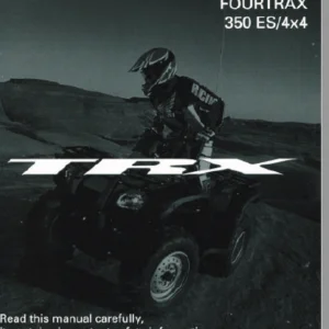 2006 Honda TRX350TE FE Fourtrax 350  ES 4X4 Owner's Manual - PDF DOWNLOAD