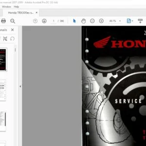 2007-2009 Honda TRX300EX TRX300X Service Manual - PDF DOWNLOAD