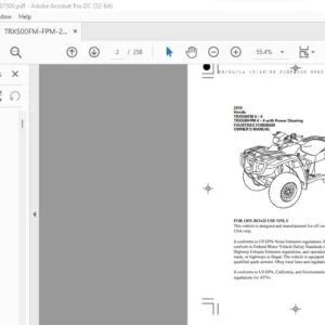 2010 Honda TRX500FM 4×4 TRX500FPM 4×4 with Power Steering FOURTRAX FOREMAN OWNER’S MANUAL - PDF DOWNLOAD