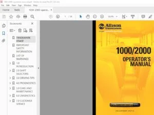 Allison Transmission 1000 & 2000 Operator's Manual - PDF DOWNLOAD