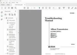 Allison Transmission 1000 Series™ 2000 Series™ 2000MH Series 2400 Series Electronic Controls Troubleshooting Manual - PDF DOWNLOAD