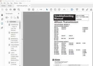 Allison Transmission 3000 & 4000 Electronic Controls Troubleshooting Manual - PDF DOWNLOAD