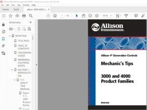 Allison Transmission 3000 & 4000 Product Families 4th Generation Controls Mechanic's Tips Manual - PDF DOWNLOAD