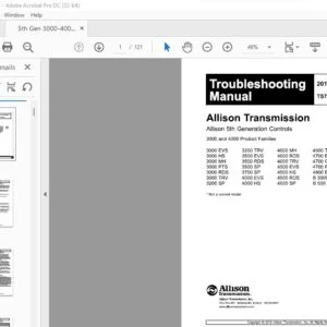 Allison Transmission 3000 & 4000 Product Families 5th Generation Controls Troubleshooting Manual - PDF DOWNLOAD
