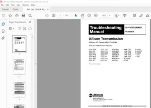 Allison Transmission 3000 & 4000 Product Families Troubleshooting Manual PDF File Download