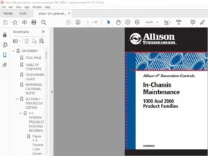 Allison Transmission 4th Generation Controls 1000,2000 Product Family Maintenance Manual - PDF DOWNLOAD