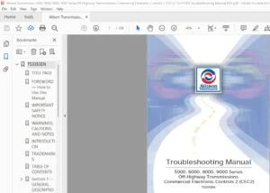 Allison Transmission 5000 6000 8000 9000 SeriesOff-Highway Transmissions Commercial Electronic Controls 2 (CEC2) TS3353EN Troubleshooting Manual
