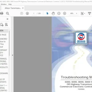 Allison Transmission 5000 6000 8000 9000 SeriesOff-Highway Transmissions Commercial Electronic Controls 2 (CEC2) TS3353EN Troubleshooting Manual