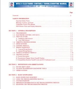 Allison Transmission TS2470 WTEC II Electronic Controls Troubleshooting Manual - PDF DOWNLOAD