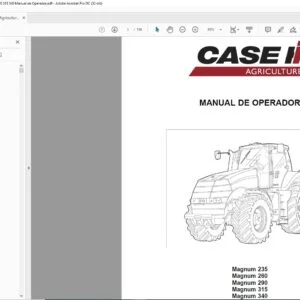 CASE IH Agriculture Magnum 235 260 290 315 340 Manual de Operador - PDF DOWNLOAD (Spanish)